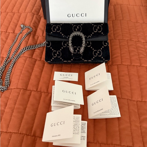 DIONYSUS SUPER MINI BAG NAVY VELVET - Picture 2 of 12